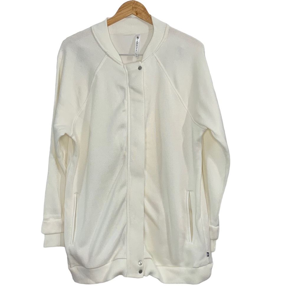 FABLETICS Williams II Full Zip Cream Athleisure Jacket Sz XXL